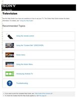 Sony XBR49X700D TV Operating Manual