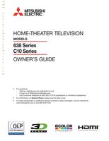 Mitsubishi WD65638CA TV Operating Manual