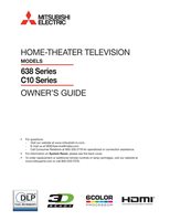 Mitsubishi WD65638CA TV Operating Manual