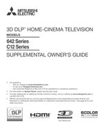 Mitsubishi WD73642 TV Operating Manual