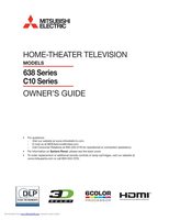 Mitsubishi WD65C10 WD73C10 TV Operating Manual