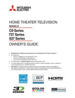 Mitsubishi WD60737 WD60C9 WD65737 TV Operating Manuals