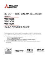 Mitsubishi WD73640 WD73C11 WD73CA1 TV Operating Manual