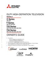 Mitsubishi WD73734 TV Operating Manual