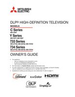 Mitsubishi WD73734 TV Operating Manual