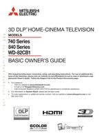 Mitsubishi WD82740 TV Operating Manual