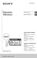 Sony XBR55A1E XBR65A1E XBR77A1E TV Operating Manual