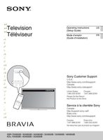 Sony XBR70X850B TV Operating Manual