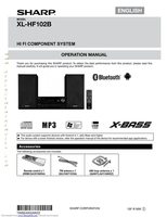 Sharp XLHF102B Audio System Operating Manual