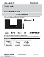 Sharp XLHF102B Audio System Operating Manual