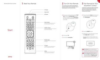 xfinity XR11OM Universal Remote Control Operating Manual