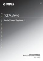YAMAHA YSP4000OM Operating Manual