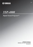 Yamaha YSP4000 Audio/Video Receiver Operating Manual