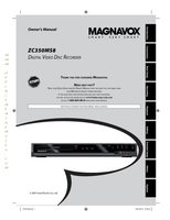Magnavox ZC350MS8 DVD Recorder (DVDR) Operating Manual