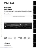 Funai ZV427FX4 ZV427FX4A DVD Recorder (DVDR) Operating Manual