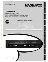 Magnavox ZV427MG9A DVD/VCR Combo Player Operating Manual
