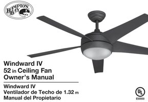 Home Decorators Collection Windward IV 52inOM Ceiling Fan Operating Manual