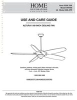 Download Home Decorators Collection UC7305R Ceiling Fan Receiver documentation