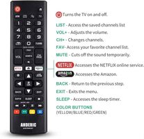 Anderic Generics AKB75095307 For LG TV Remote Control
