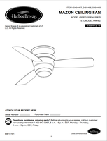 Anderic 00724 Mazon Ceiling Fan Ceiling Fan Operating Manual