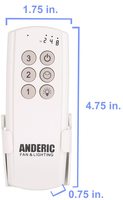 Anderic 63T-AC83T-KIT Universal 3-Speed with Timer for LED Ceiling Fan Remote Control Kit