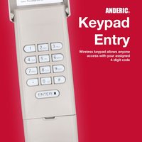 Anderic 877MAX Keypad for Purple Yellow Green Red Orange Learning Button Garage Door Opener Remote Control