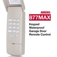 Anderic 877MAX Keypad for Purple Yellow Green Red Orange Learning Button Garage Door Opener Remote Control