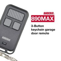 Anderic 890MAX Keychain Universal for Purple Yellow Green Red Orange Learning Button Garage Door Opener Remote Control