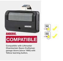Anderic 891LM 950ESTD for Yellow Button Liftmaster Chamberlain Sears Craftsman Garage Door Opener Remote Control