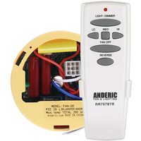 Anderic FAN2R/RR7078TR for Hampton Bay / HUNTER Ceiling Fan Remote Control Kit