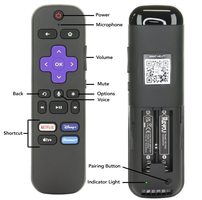 Anderic RC-FA5 Universal for All Roku Streaming Stick Roku StreamBar and Roku TV with Voice Streaming Remote Control