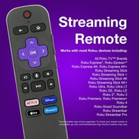 Anderic RC-FA5 Universal for All Roku Streaming Stick Roku StreamBar and Roku TV with Voice Streaming Remote Control
