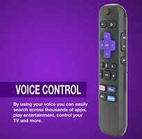 Anderic RC-FA5 Universal for All Roku Streaming Stick Roku StreamBar and Roku TV with Voice Streaming Remote Control