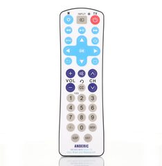 View Anderic RR1003 Universal 1-Device Smart TV Remote Control with EzWipe Surface and Water Resistant 360° photo gallery