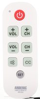 ANDERIC RR1004 Simple Big Button TV 1-Device Universal Remote Control