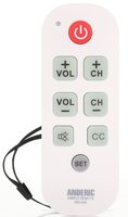 Anderic RR1004 Simple Big Button TV 1-Device Universal Remote Control