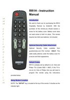 Anderic RR1HOM Universal Remote Control Operating Manual