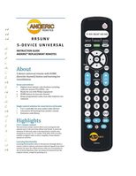 Anderic RR5UNVOM Universal Remote Control Operating Manual