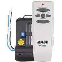 ANDERIC RR7079T Dimmable Universal 3 Speed with Receiver Ceiling Fan Remote Control Kit