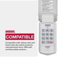 Anderic GUK-R Universal Keypad Compatible with LiftMaster Chamberlain Genie Craftsman and More Garage Door Opener Remote Control