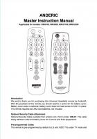 Anderic RRH100/200OM Universal Remote Control Operating Manual