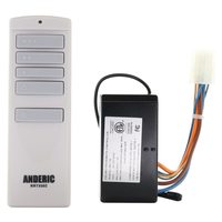 Anderic RRTX00I-RRMR173B-KIT Replacement Ceiling fan Receiver and Remote Kit for Harbor Breeze Boltz I/II | MR173B, A25-TX00I