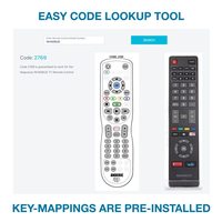Anderic RRU401.7 with Macro and Learning 4-Device Universal Remote Control