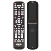 Anderic RRUR01.7 4-Device Universal Remote Control for Roku Streaming Players & Roku TV's | Backlighting, Learning, and Macro