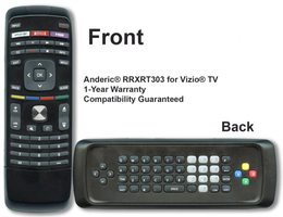 Anderic RRXRT303 with QWERTY for Vizio TV Remote Control