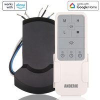 Anderic Universal 3-speed WIFI works with Google/Alexa Ceiling Fan Remote Control Kit
