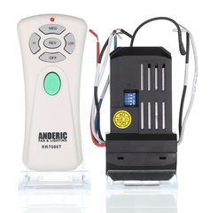 View Anderic WindwardIIIKit Replacement Ceiling Fan Remote Control Kit for Hampton Bay Windward III | RR7080T-UC7067GMRX-KIT 360° photo gallery