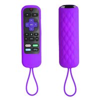 Anderic Purple Rubber Sleeve for TCL Roku Remote Remote Control Protective Case