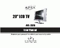Apex AVL2076OM TV Operating Manual