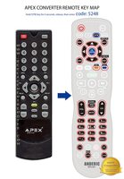 Apex STBDT250 Digital TV Tuner Converter Remote Control